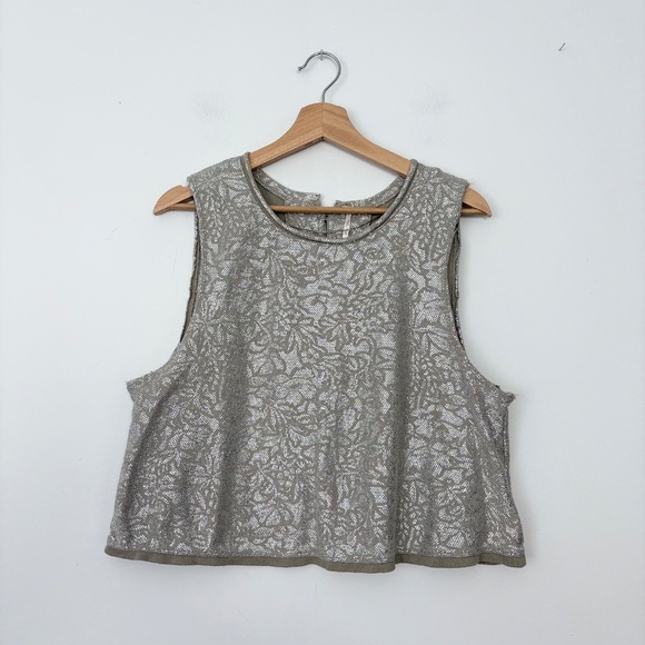 Free people metallic crop knit top - Picture 4 of 5
